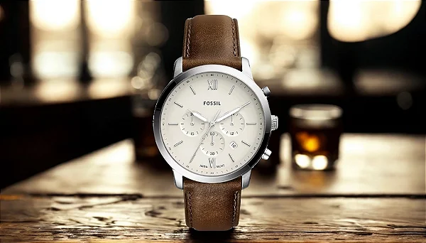 Relógio Fossil Masculino Fs5381 Cronógrafo White