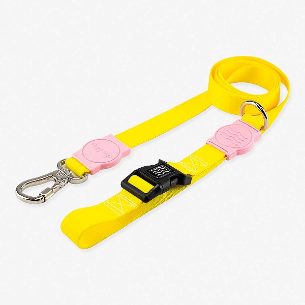 Guia para cachorros Hold On Classic Yellow Rosa