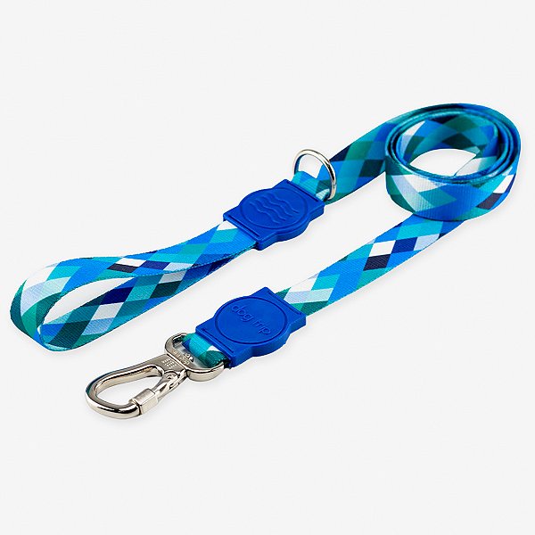 Guia para cachorros Quadriculada Azul