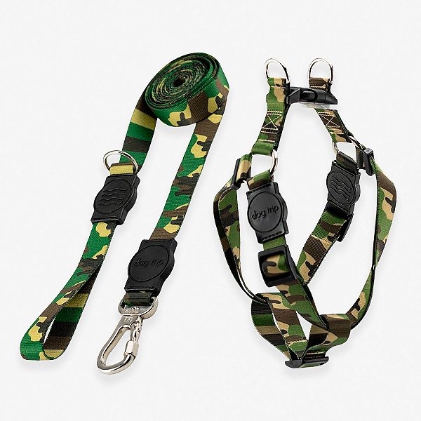 Kit Guia 2 Metros + Peitoral Americano Army
