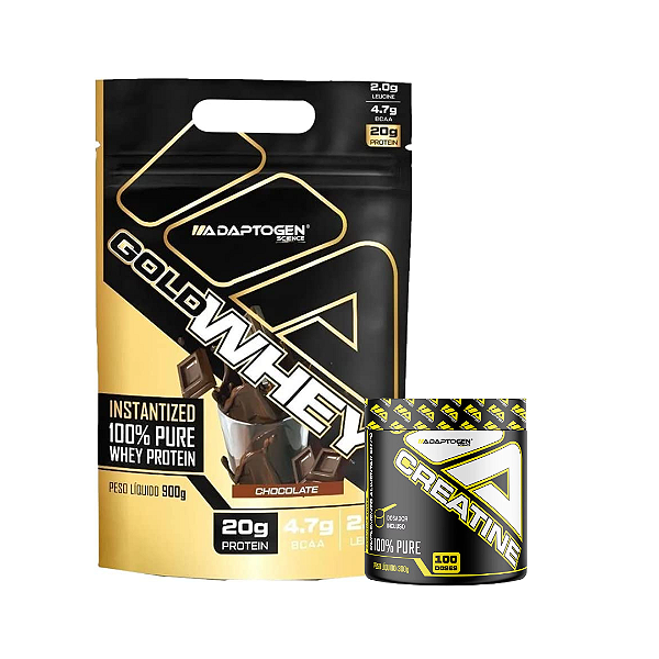 WHEY GOLD REFIL 900G ADAPTOGEN + CREATINE PLATINUM SERIES 300G ADAPTOGEN