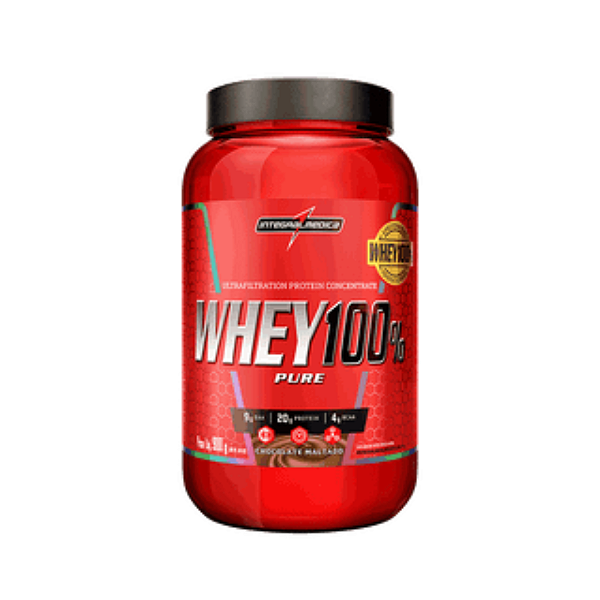 WHEY 100% PURE POTE 900G - INTEGRALMEDICA