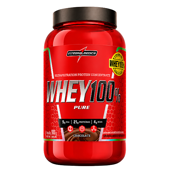 WHEY 100% PURE POTE 900G - INTEGRALMEDICA