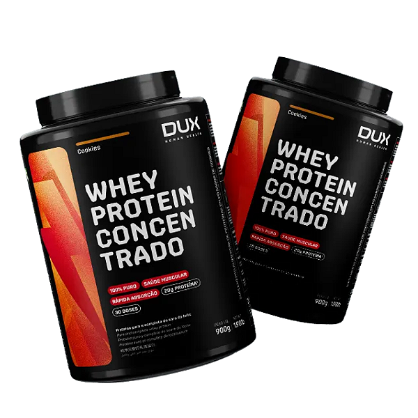 KIT 2X WHEY CONCENTRADO 900G - DUX