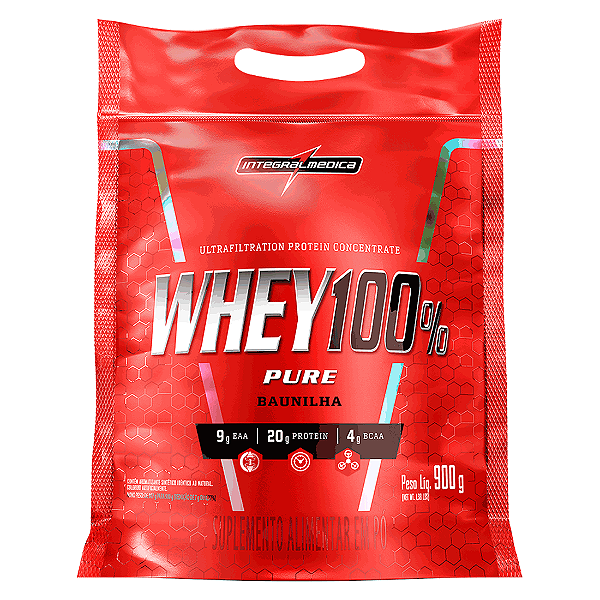 WHEY 100% PURE REFIL 900G - INTEGRALMEDICA