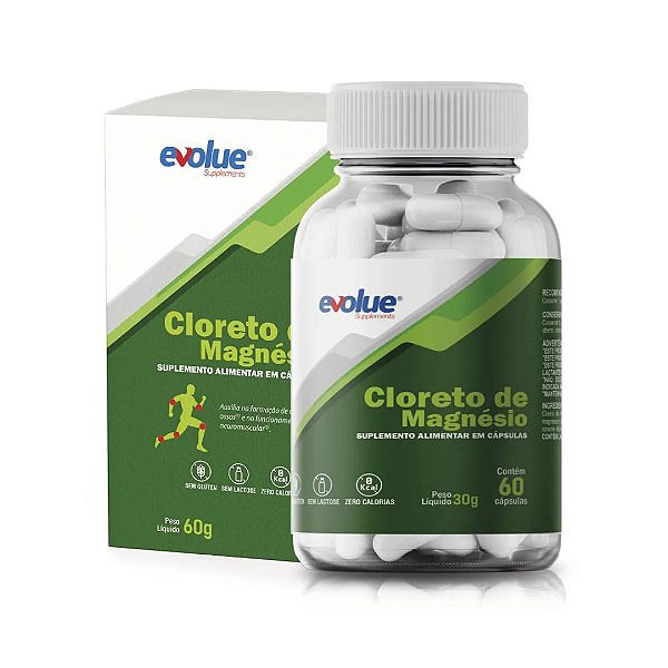 CLORETO DE MAGNÉSIO 60 CAPS - EVOLUE