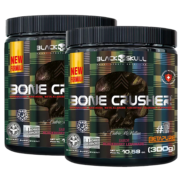 KIT 2XBONE CHUSHER 300G - BLACK SKULL