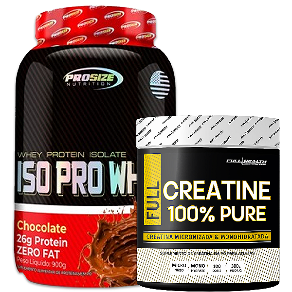 KIT ISO PRO 900G PRO SIZE + CREATINA 300G FULL HEALTH