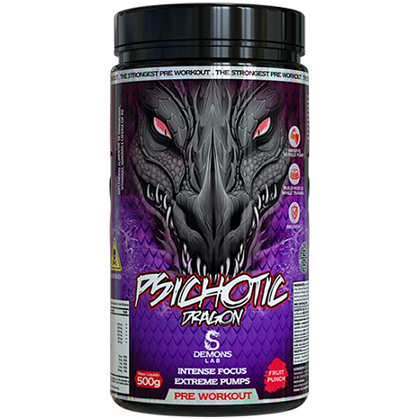 PRÉ TREINO PSICHOTIC DRAGON 500G - DEMONS LAB