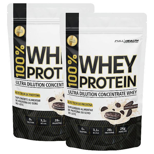 2X WHEY 100% 2KG REFIL - FULL HEALTH