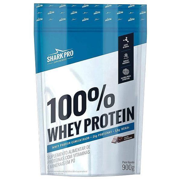 100% WHEY PROTEIN 900G REFIL  - SHARK PRO