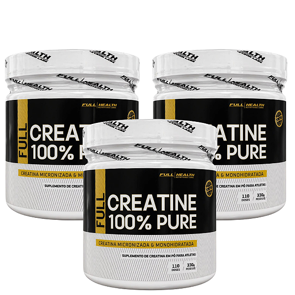 KIT 3X CREATINA 330G FULL HEALTH