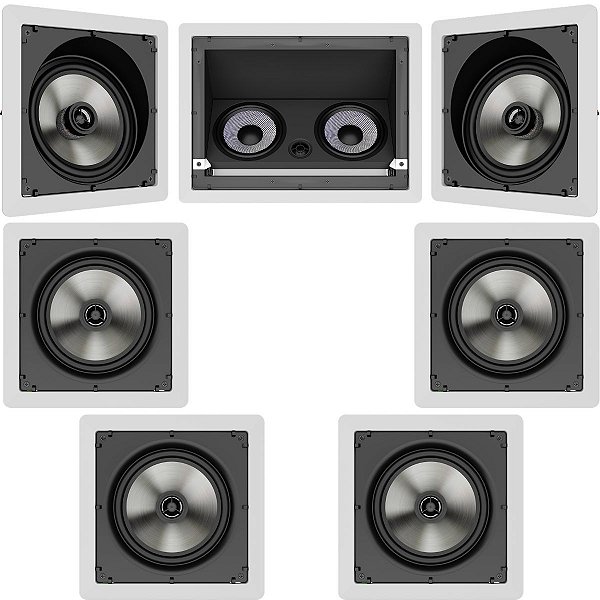 Kit Home Theater 7.0 Caixas de embutir LOUD LHT-100 SL6 SQ6