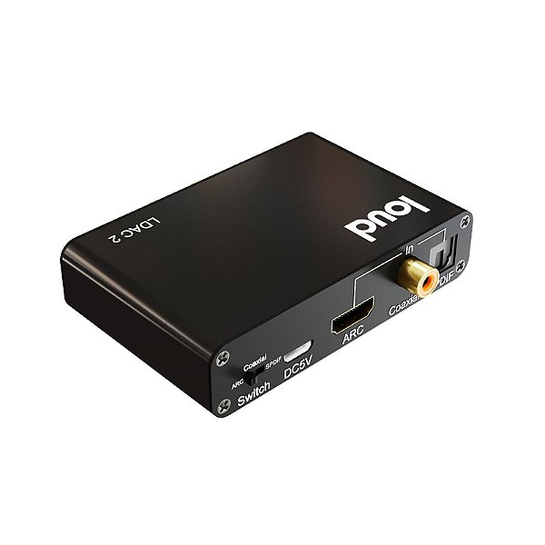 Conversor de Áudio HDMI Óptico Coaxial LOUD LDAC-2