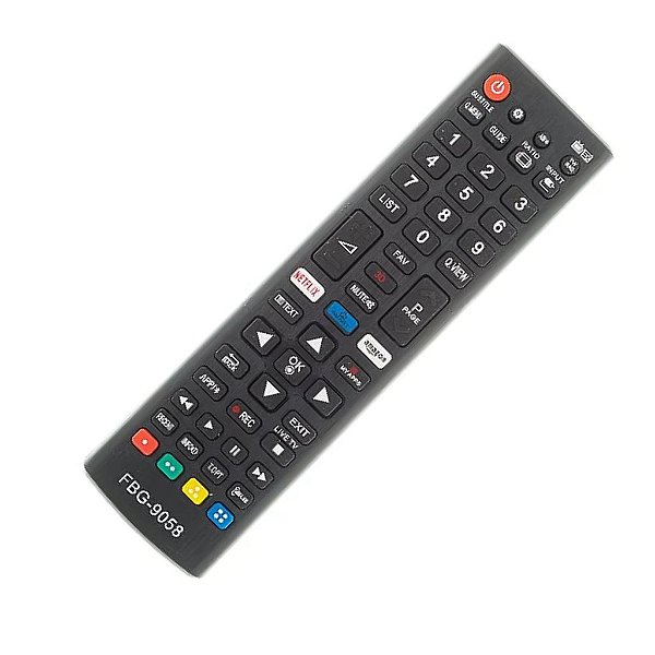 Controle Remoto Compativel com TV LG Smart LED / LCD 3D Netflix Amazon FBG-9058