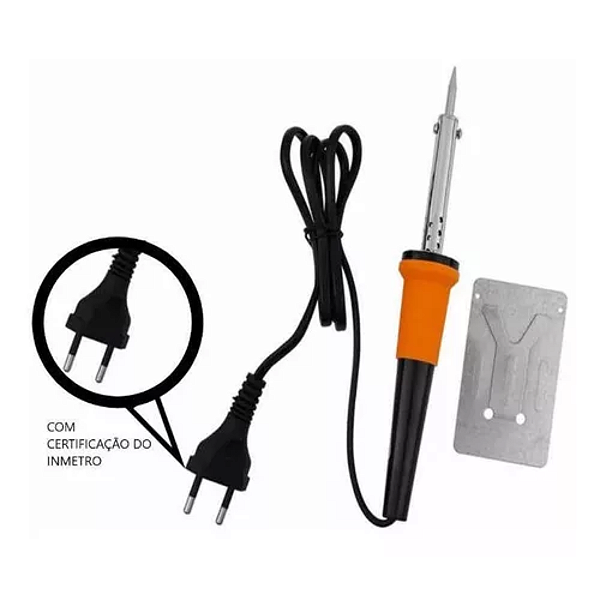 Ferro de Solda Profissional 100W 110V com Suporte INMETRO
