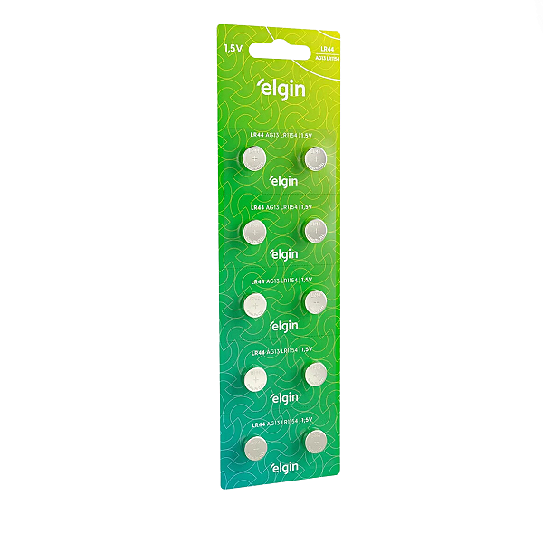 Pilha Bateria Alcalina Elgin Blister Lr41/Ag3/Lr736 1.5V Botão Cart C/ 10 Unid.