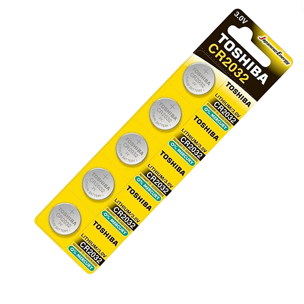 Bateria Pilha Botão 3V Toshiba CR 2032 Cart C/5 Unid.