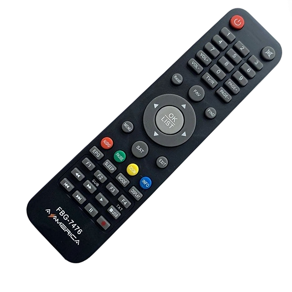 Controle Remoto Compatível com Receptor Azamerica FBG-7476 s926 s1001 s1005 s2005 Champions