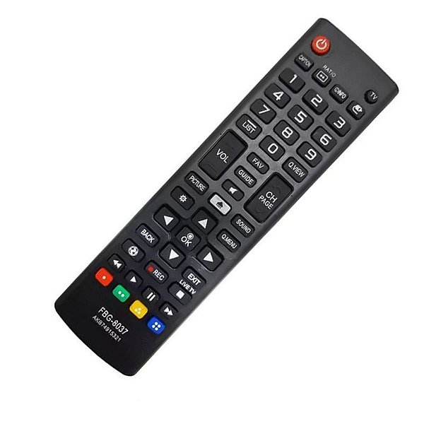 Controle Remoto Compativel com TV LG Ratio Smart AKB74915321 Função Futebol FBG-8037