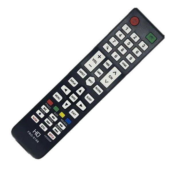 Controle Remoto Compatível com TV Smart Led HQ HK320DF FBG-9188