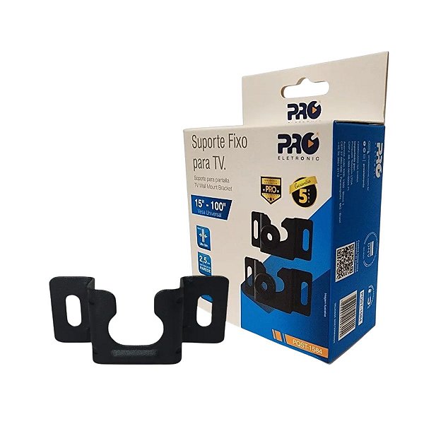 Suporte Fixo Universal para Tvs Lcd E Led 15" A 100" Até 120 Kg Proeletronic PQST-1584
