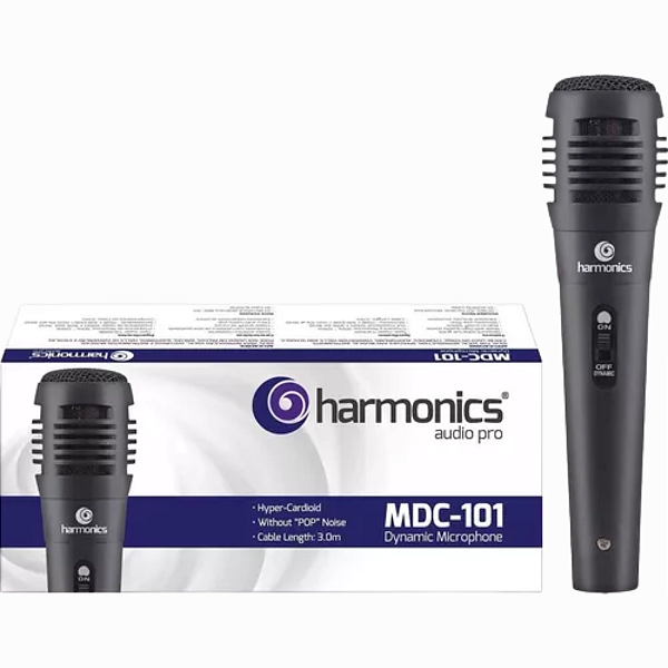 Microfone com fio Harmonics Dinâmico Super-cardióide MDC-101