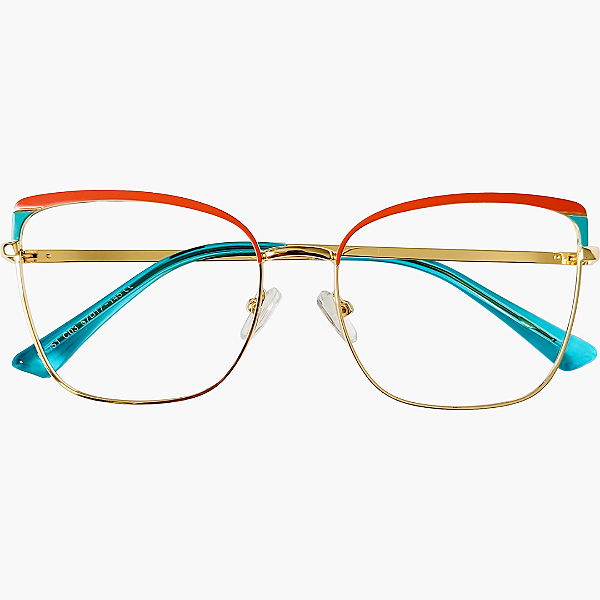 Óculos de Grau Feminino Quadrado Dourado - Paris - Maria de Óculos - Ótica