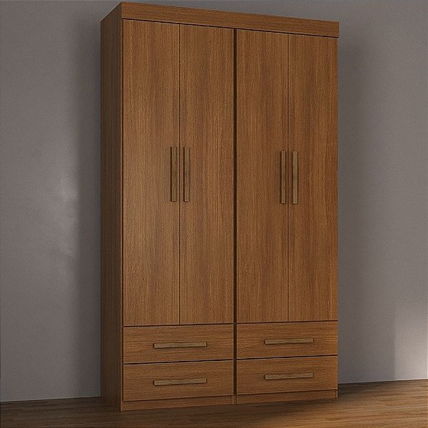 Conjunto de Armários Genius 4 Portas 4 Gavetas Cinamomo - Moville