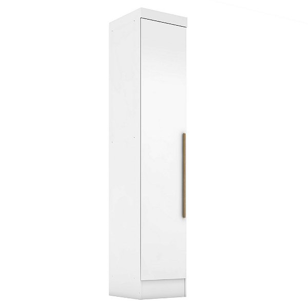 Armário Multiuso Smart 1 Porta 4 Prateleiras Branco - Rodial