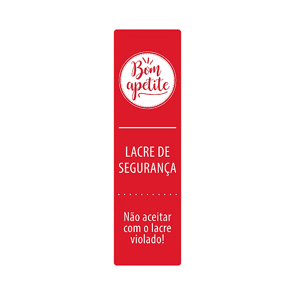 Lacre de Segurança Adesivo Delivery 2X7cm Vermelho 500un | Cromus