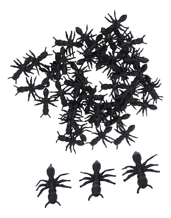 Formiga Plástica 1,6cm com 50un - Partiu Festa