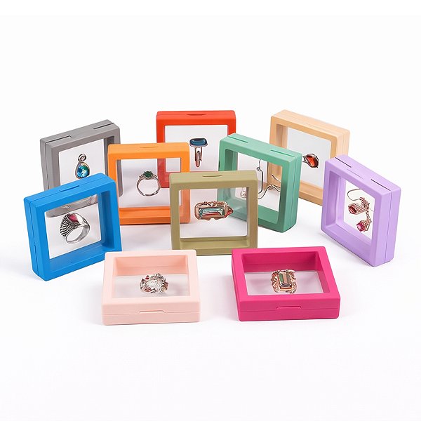 Kit 10 Caixa Expositor Flutuante 3D 11x11 para Jóias Maquiagem Brincos Colares