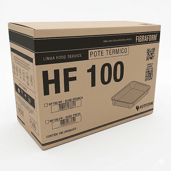 Bandeja Térmica EPS HF-100 S/TP Branca C/100 | Fibraform