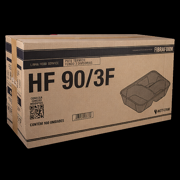 Bandeja Térmica EPS HF-90/3 Divisória Funda S/TP C/100 | Fibraform