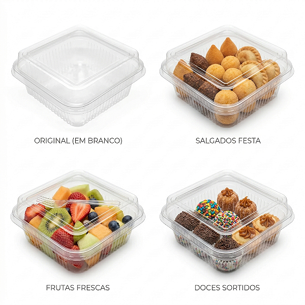 Embalagem G-650 Quadrada 200ml para 1 Doce | Galvanotek