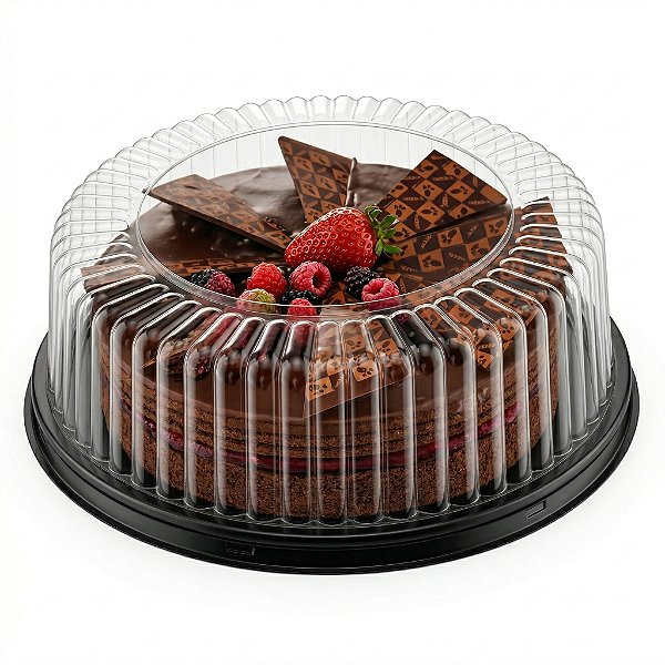 Embalagem Para Bolo G-50M PRETA PQ 1,5KG | Galvanotek