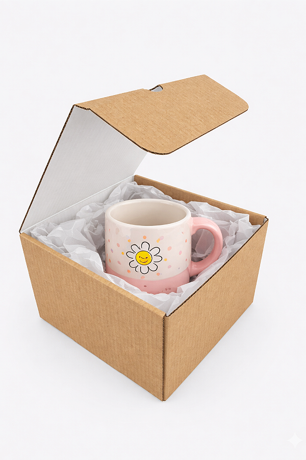 Caixa para Xícara Kraft 13x13x09 - 25un | Zeki