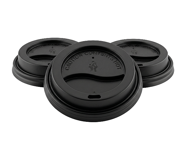 Tampa para Copo de Papel Fibraform Preta - C/50un | Fibraform