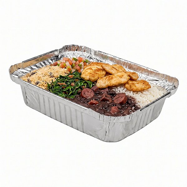 Bandeja Marmita de Alumínio M170 1100ml - 100 unidades | Mello