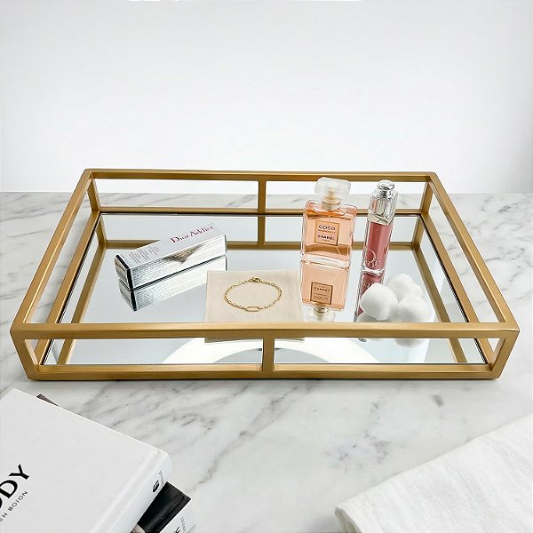 Bandeja Metal Decorativa Charme