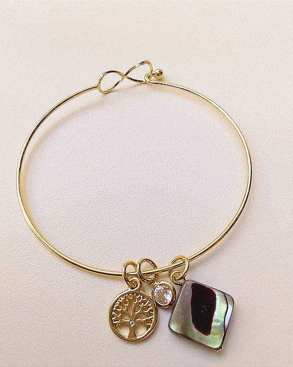 Pulseira Infinito com Abalone
