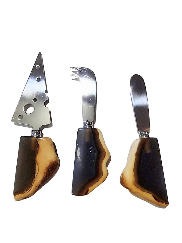 Conjunto para Frios em Ágata Natural