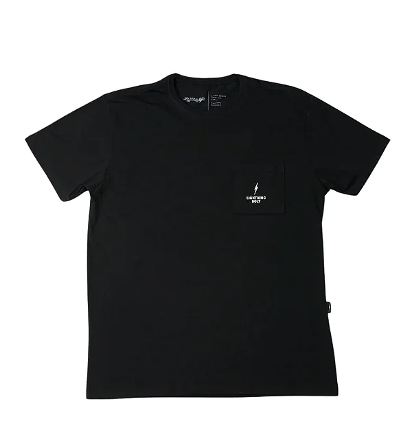 Camiseta Jungle Algodão Pima Com Bolso - Preto