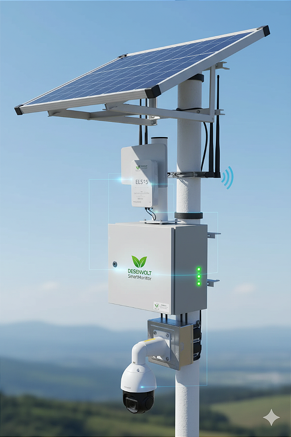 Kit de Câmera de Segurança Rural Solar Sem Fio – Desenvolt