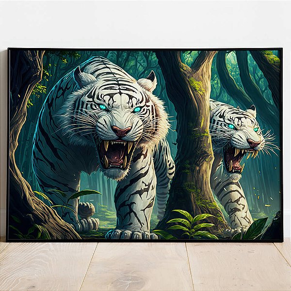 O Rugido dos Tigres Brancos - Quadros Decorativos - Essence Quadros -  Despertando emoções e sensações que transformam a decoração em uma  experiência sensorial.