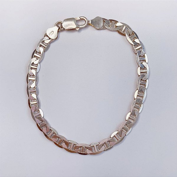 Pulseira de Prata Masculina Piestrine 22,5cm x 6mm