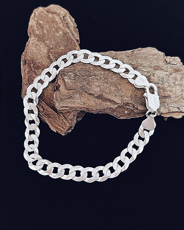 Pulseira Grumet 8mm 21cm - Prata 925