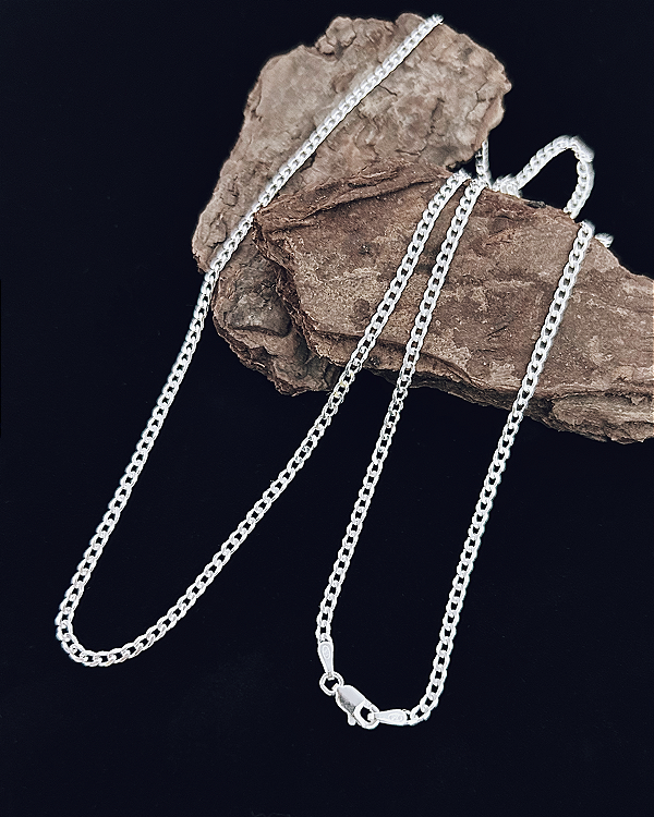 Corrente Grumet 2mm 70cm - Prata 925