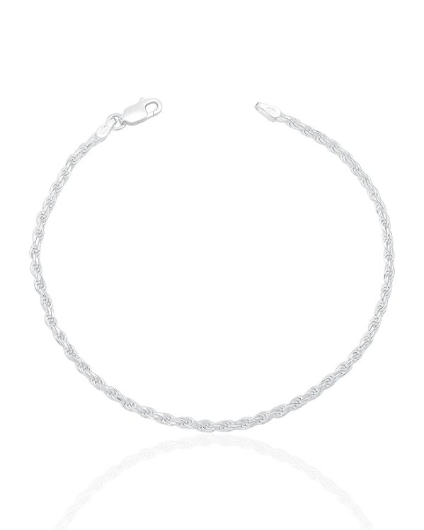 Pulseira Cordão Baiano 1,5mm x 18cm - Prata 925